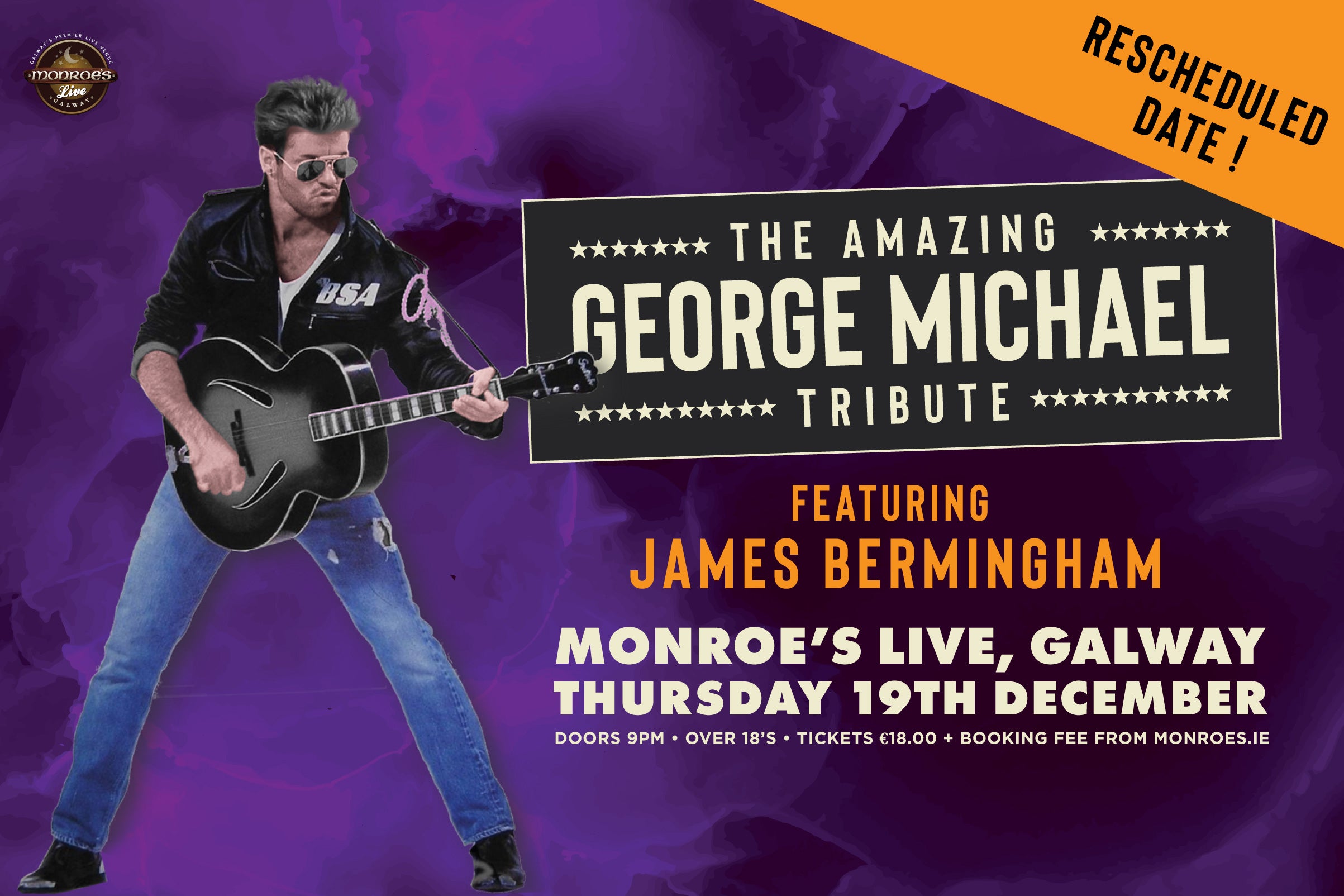George Michael Invitation The Amazing George Michael Tribute – monroesgalway