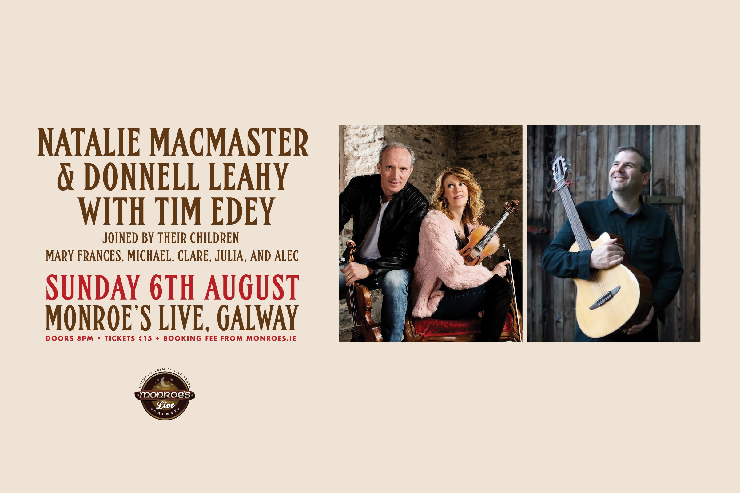 Natalie MacMaster & Donnell Leahy with Tim Edey – monroesgalway